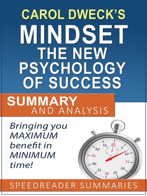 cover image of Carol Dweck's Mindset the New Psychology of Success